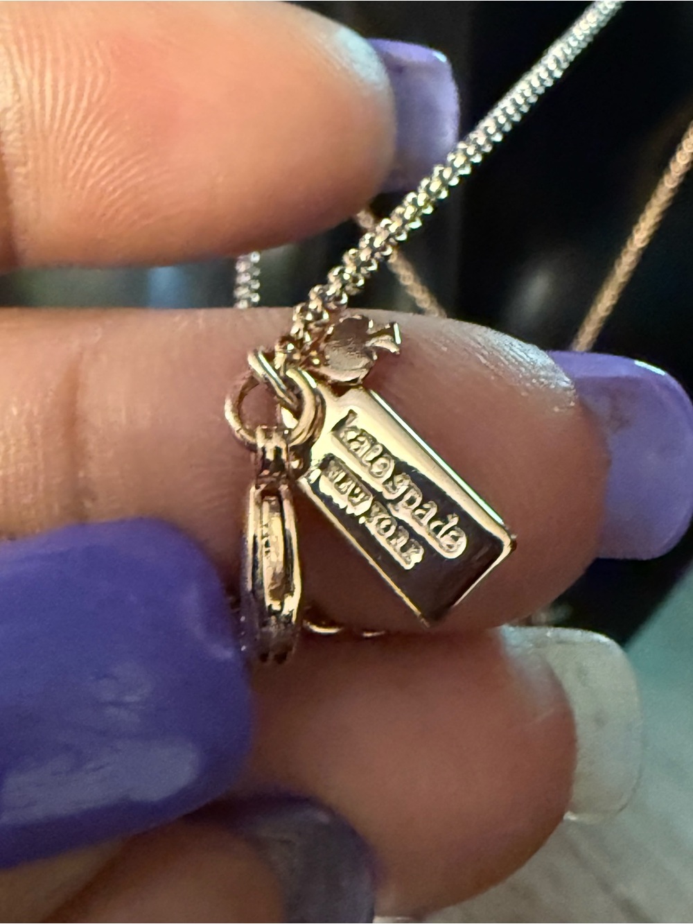 Kate Spade New York Champagne Bottle & Flutes Necklace and Bracelet Bundle - Picture 6 of 13